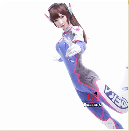 Женский костюм для косплея из спандекса взрослых и детей с 3D принтом D.VA 2017 |