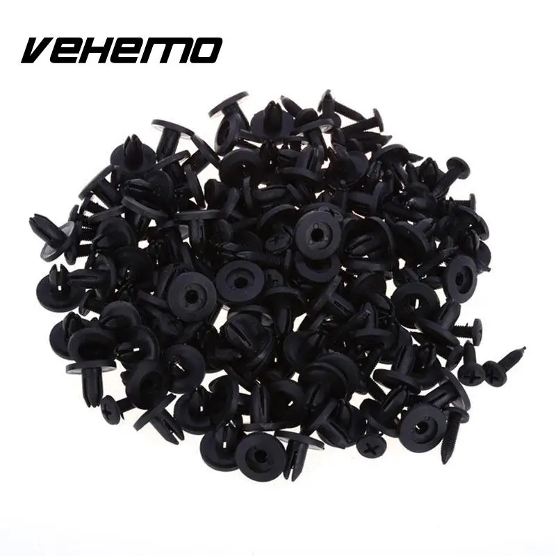 Vehemo 100 шт. 6 мм автомобильное отверстие пластиковый Заклепки Крепеж бампер