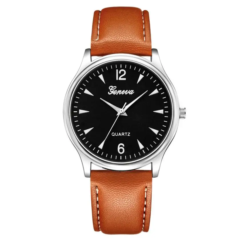 D Reloj hombre мужские наручные часы Роскошные модные из искусственной кожи мужские s Blue Ray стекло кварцевые наручные часы relogio masculino montre - Цвет: D