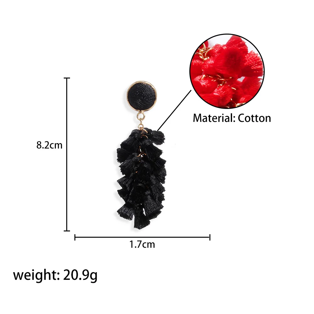 Новые серьги-кисточки WELBACK для женщин этнические большие висячие серьги в