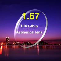 1 67 index high definition resin aspherical lenses prescription myopia eyeglasses radiation resistance 2 pcs for a pair