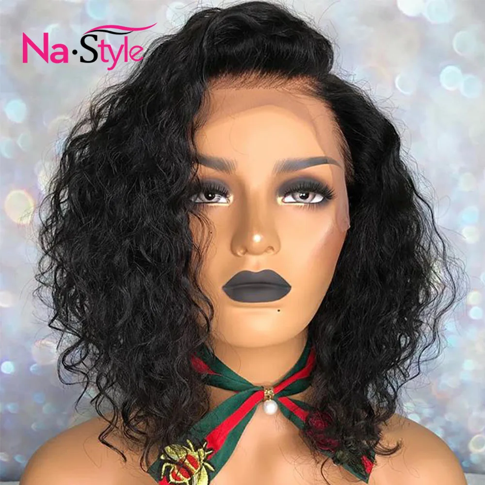 Влажные и волнистые человеческие волосы кружевные передние парики виргинские