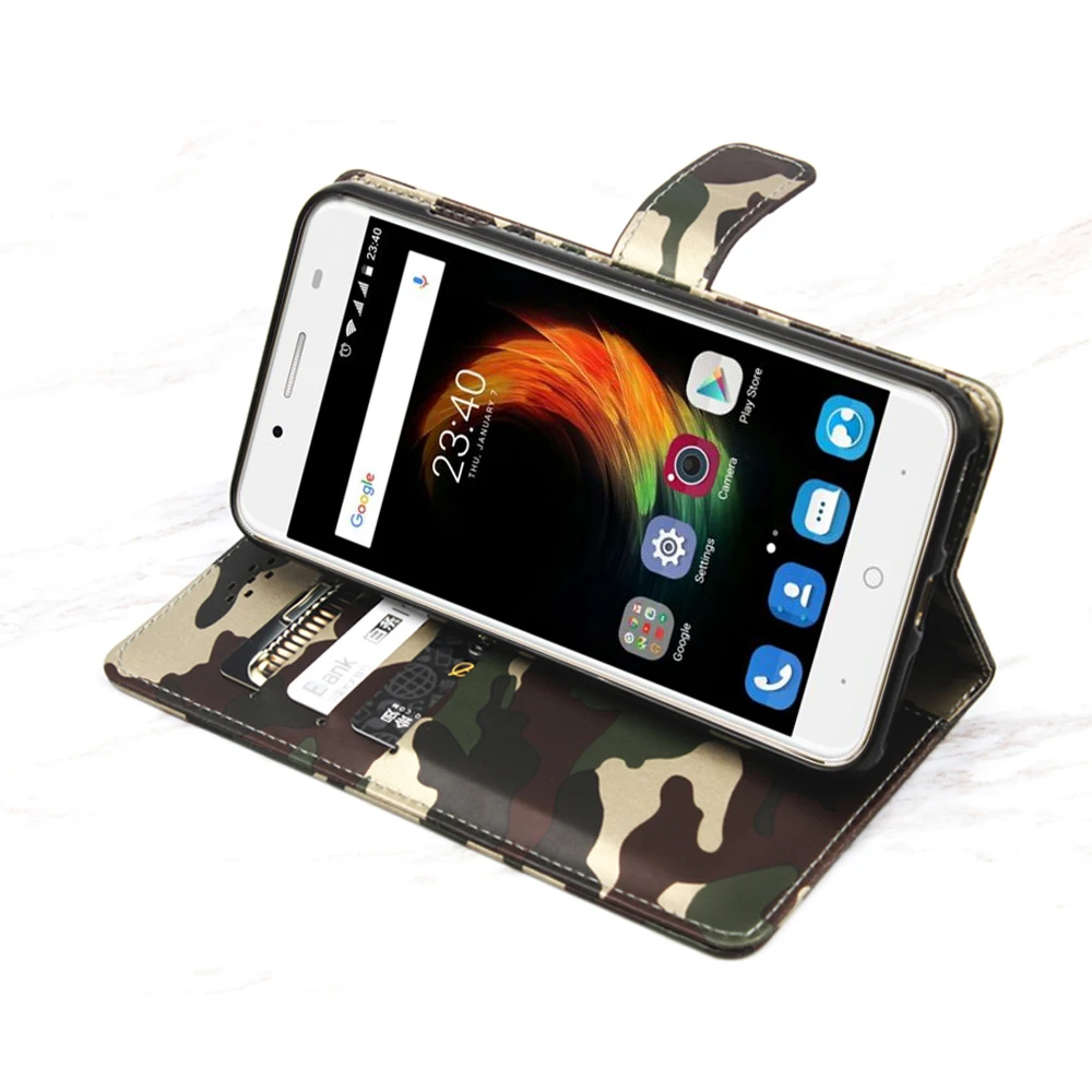 Камуфляж держателя карты PU кожаный чехол Coque для ZTE Blade A610 плюс телефон Чехол Fundas| |