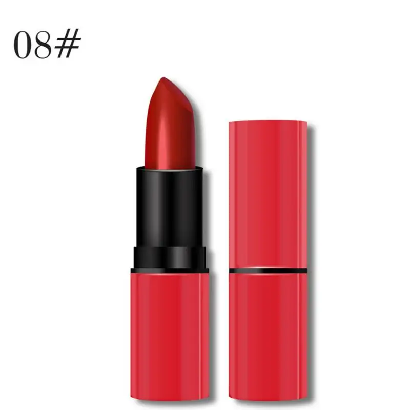 03 New Lipstick Matte Waterproof Velvet Lip Stick 8 Colors Sexy Red Brown Pigments Makeup Matte Lipsticks Beauty Lips - Цвет: 03