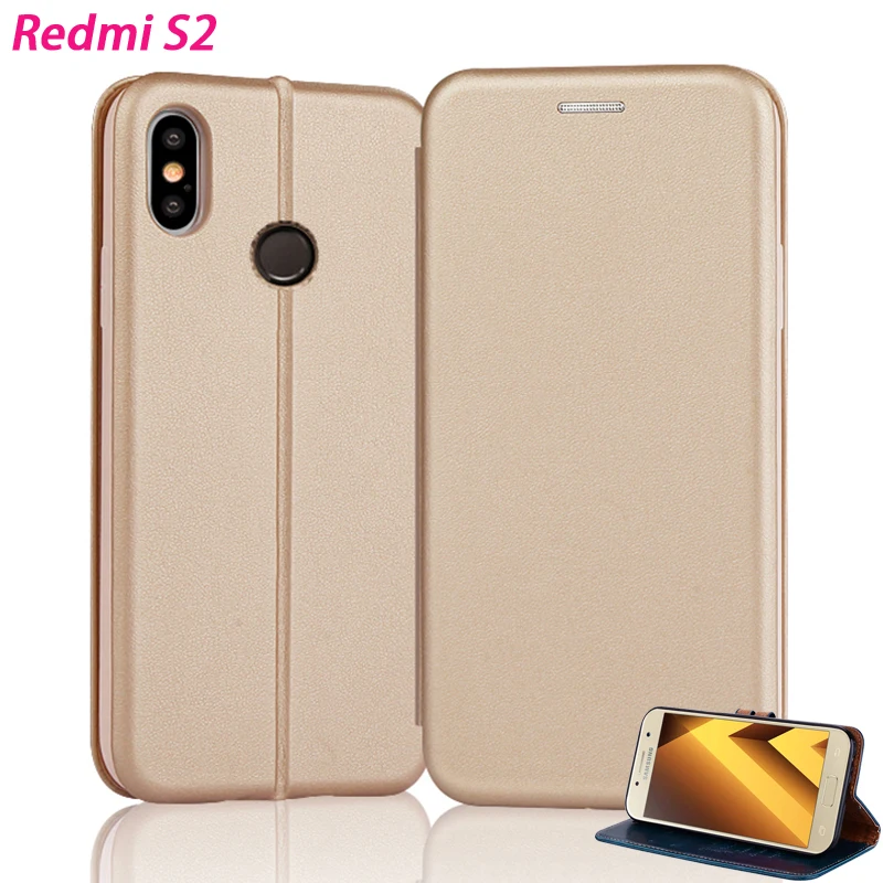 YonLinTan кожаный чехол на магните для Xiomi xiaomi Redmi S2 S 2 откидной Чехол заднюю панель 5 99