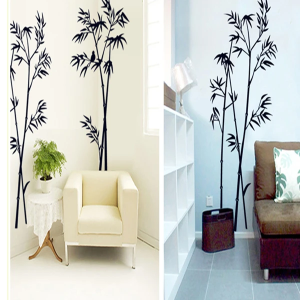The new black bamboo sitting room bedroom home decoration wall stickers in the to stick on | Дом и сад