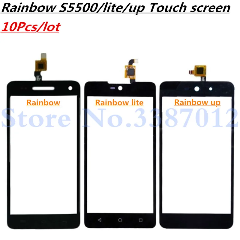 10Pcs/lot Replacement High Quality For Wiko Rainbow Lite Up 4G S5500 Touch Screen Digitizer Sensor Outer Glass Lens Panel | Мобильные