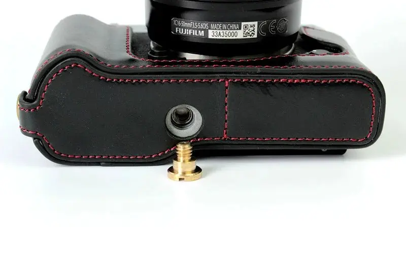 Чехол для камеры из натуральной кожи для FujiFilm Fuji XT10 X-T10 XT20, кожаная сумка для камеры, комплект для тела, Нижняя крышка, открытая батарея