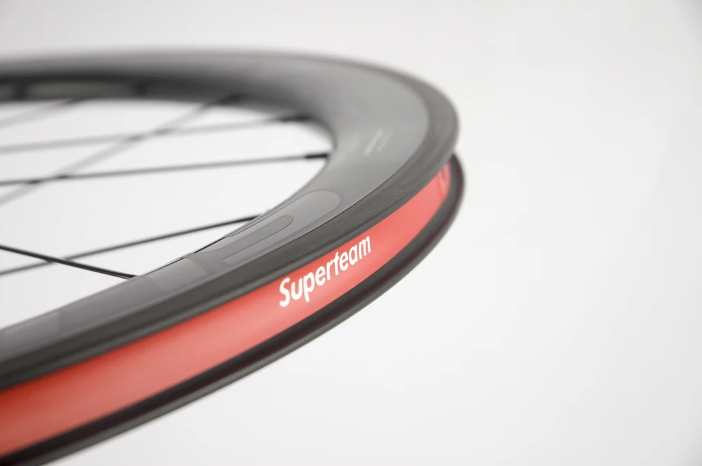 SuperTeam 50mm carbon clincher wheelset 700C Smoked black 50% Matte Road wheels | Спорт и развлечения
