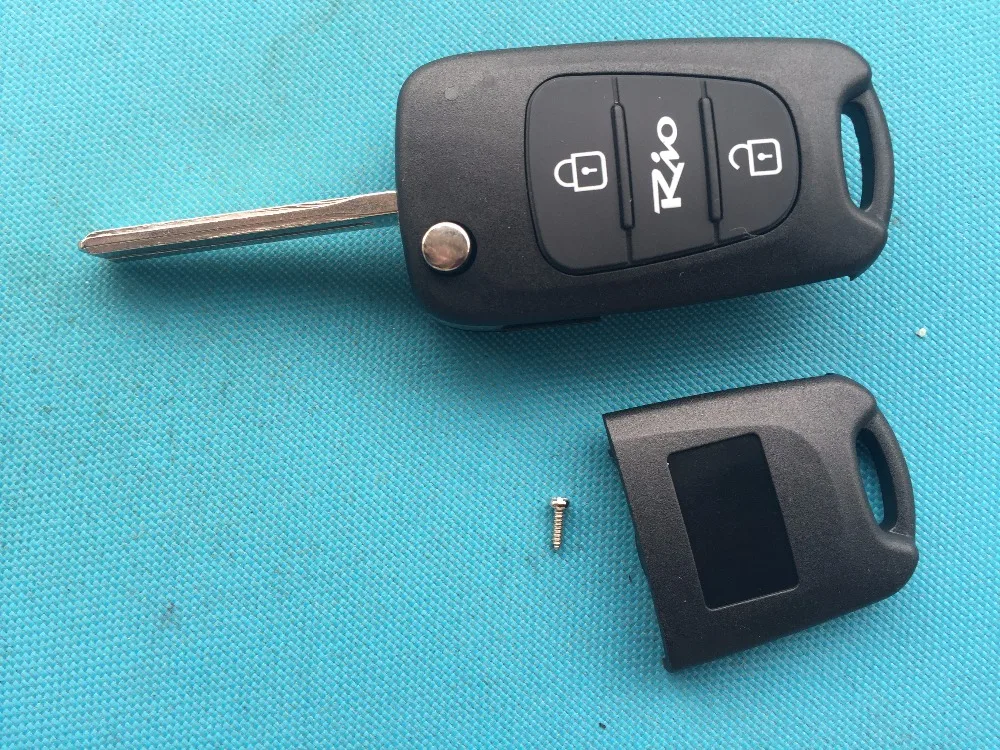 1 шт. Новый Сменный откидной ключ без логотипа для Kia Rio 2/3 кнопки Брелок чехол