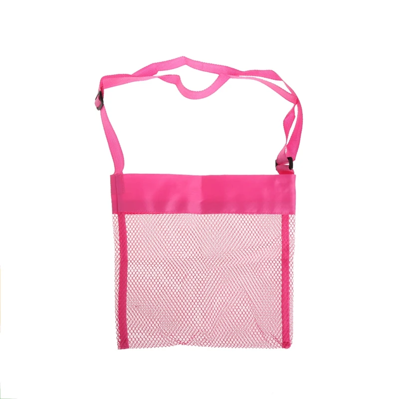 Hot Pink Портативная детская пляжная сумка в сеточку коллекция ракушек для переноски игрушек для хранения - Цвет: Hot Pink