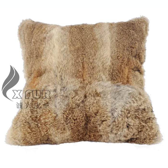 natural brown CX-D-05A2 Гостиная украсить моды 50x50 см общие натурального меха кролика чехол - Цвет: natural brown