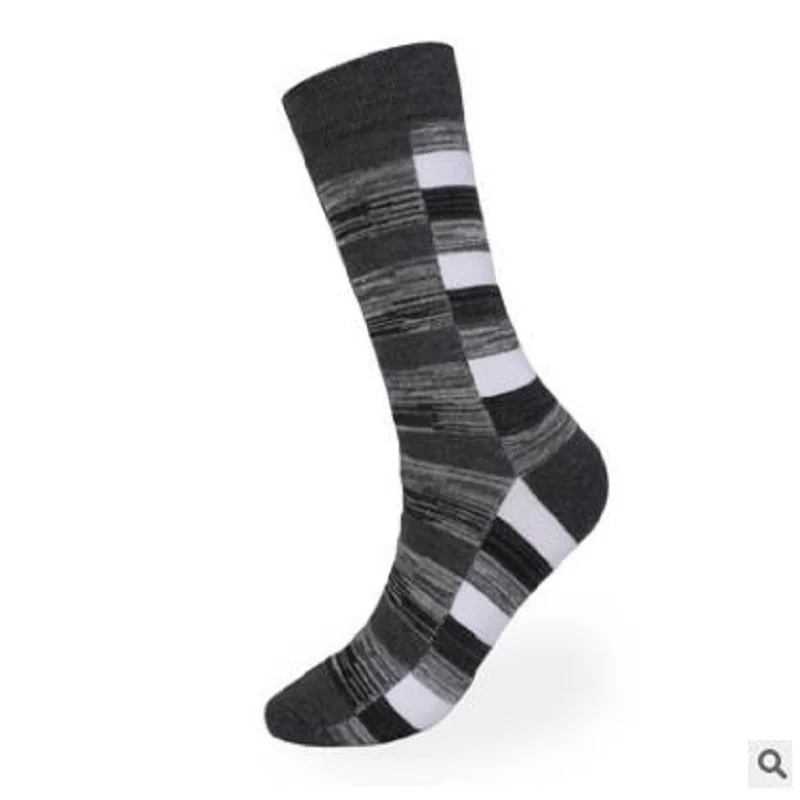 10 шт. = 5 пар XL длинные клетчатые хлопковые осенне-зимние уплотненные дезодорирующие мужские носки
