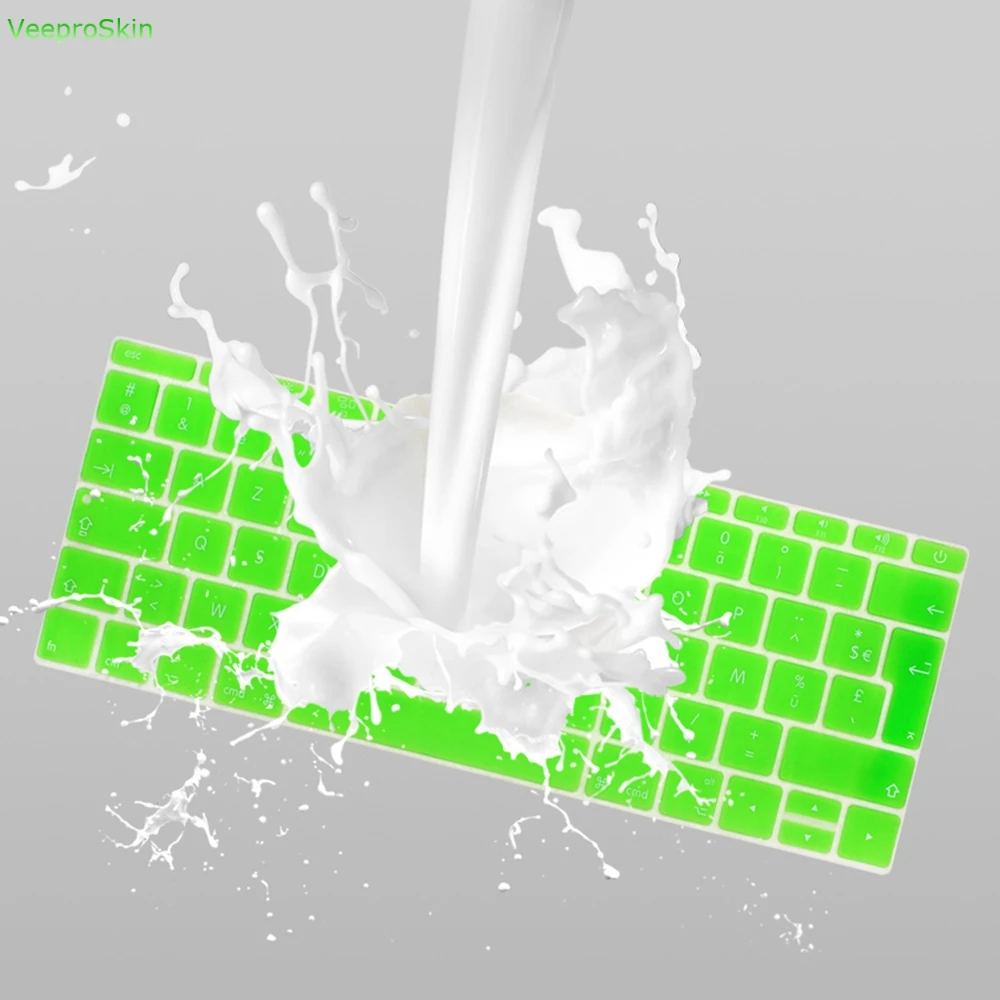 Для Macbook 12 дюймов AZERTY французский Великобритания силиконовая клавиатура кожного покрова для MacBook New Pro 1" A1708( версия, без Touch Bar