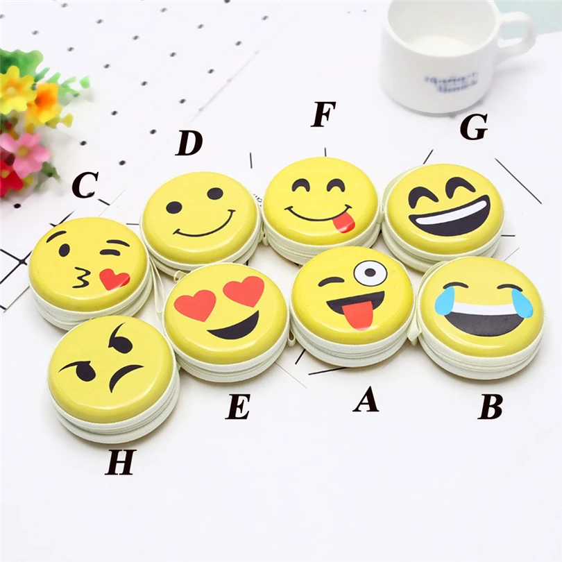 AOTIAN Детский Мини Круглый Wechat Expression маленький кошелек для монет кошелек сумочка милые мини-сумки для денег чехол для мальчиков и девочек A30