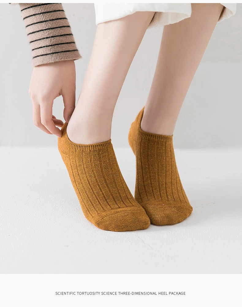 5Pair Cotton Women Invisible Fashion Short Ankle Socks women Cute color Summer crew Boat women Socks