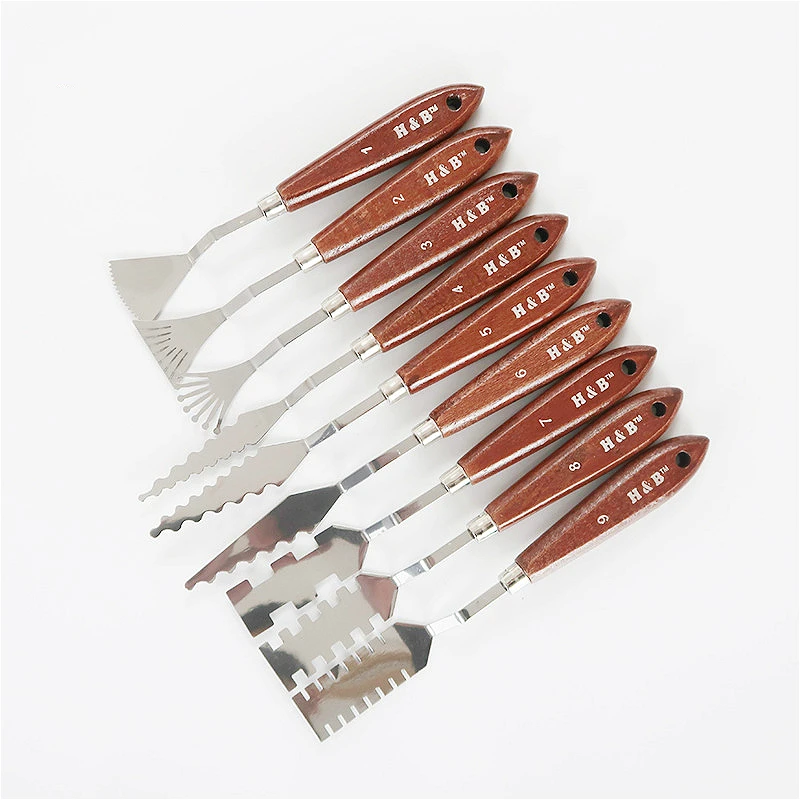 9 шт. Новый из нержавеющей стали цветной смешивающий скребок водорастворимый