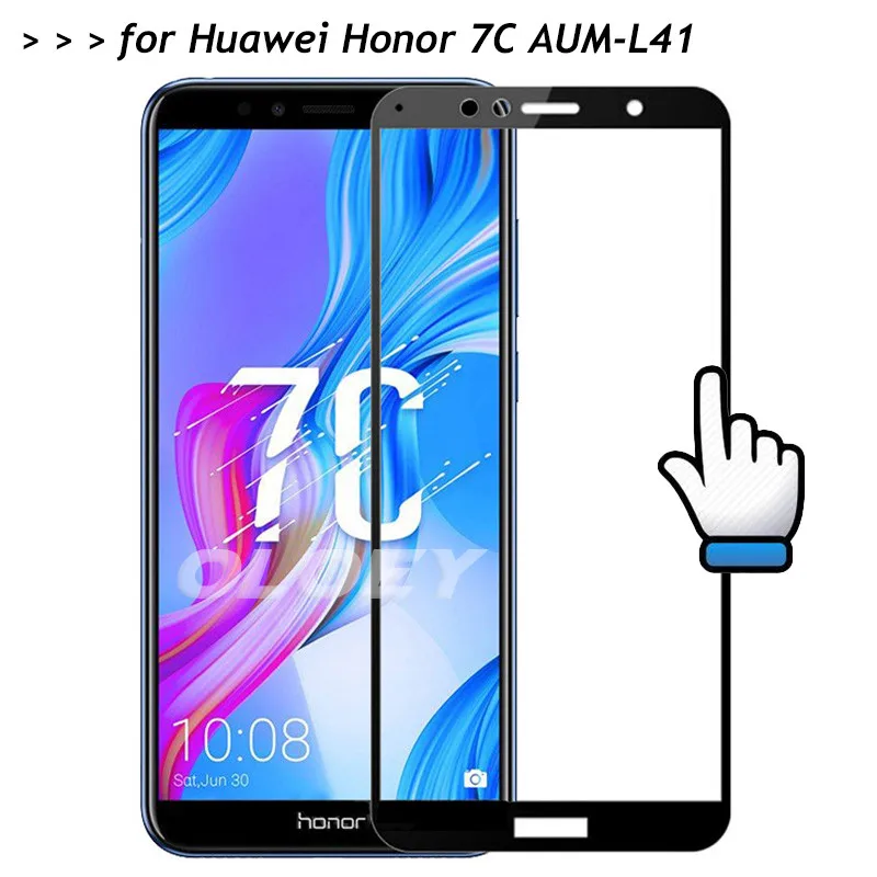 Для huawei Honor 7C полное покрытие Экран защитная пленка 9 H закаленное Стекло для 7 C AUM