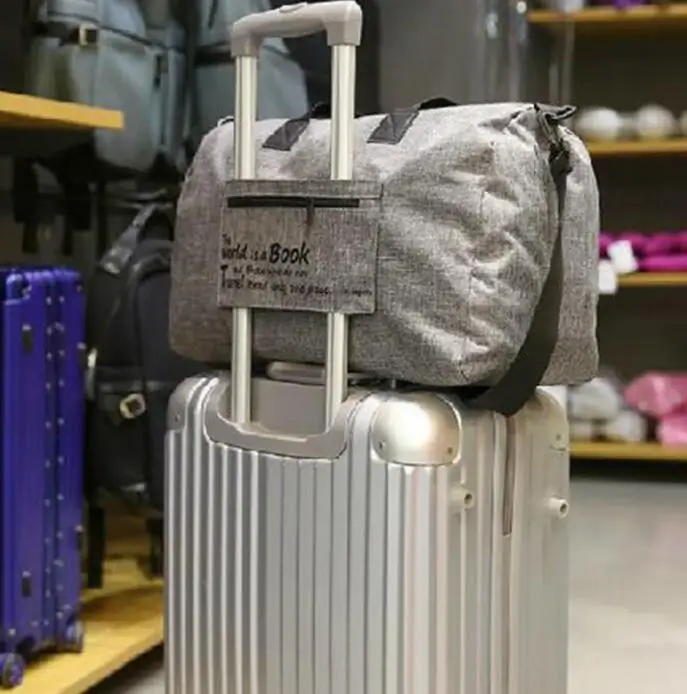 Складная сумка для путешествий вместительная водонепроницаемая на короткие