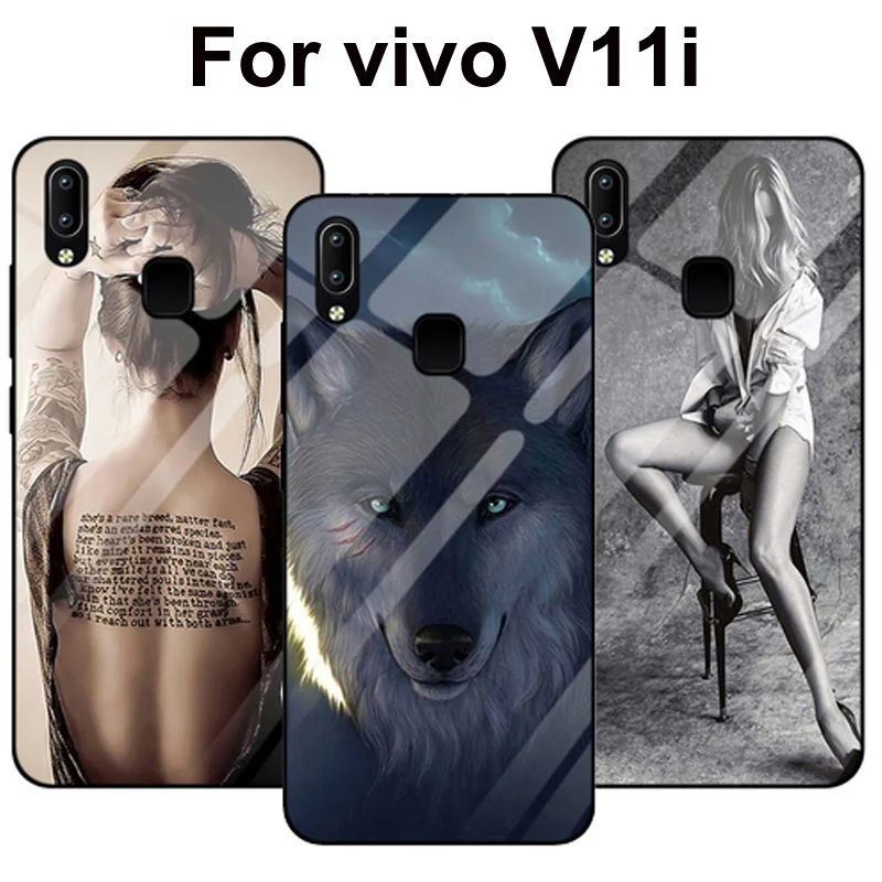 Чехол 6 3 дюйма для vivo V11i чехол в виде волчьей девушки силиконовая рамка Жесткий со