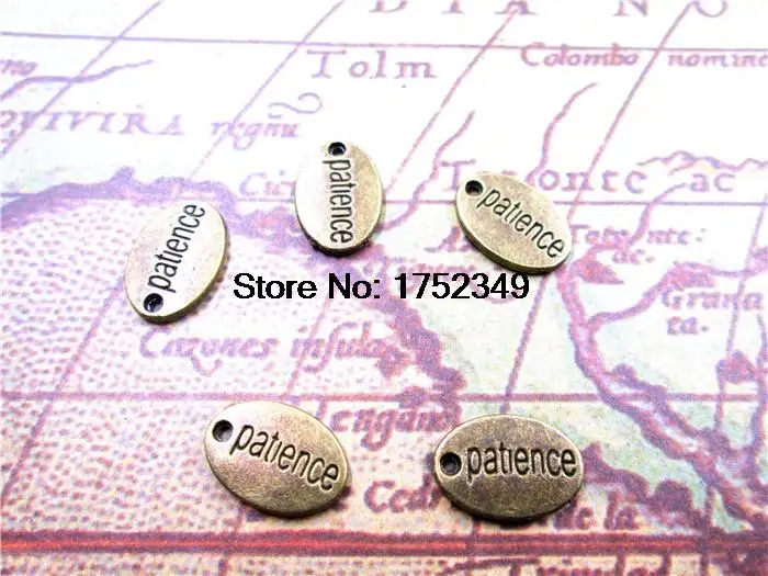 15 шт. подвеска терпение 10 х14 мм|charm pendant|love charm pendantletters pendant |