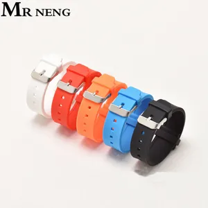 Силиконовая Резина 16182022242628 мм яркие однотонные часы ed многоцветные армейские военные ремешки для часов Ремешок Пряжка 22 мм