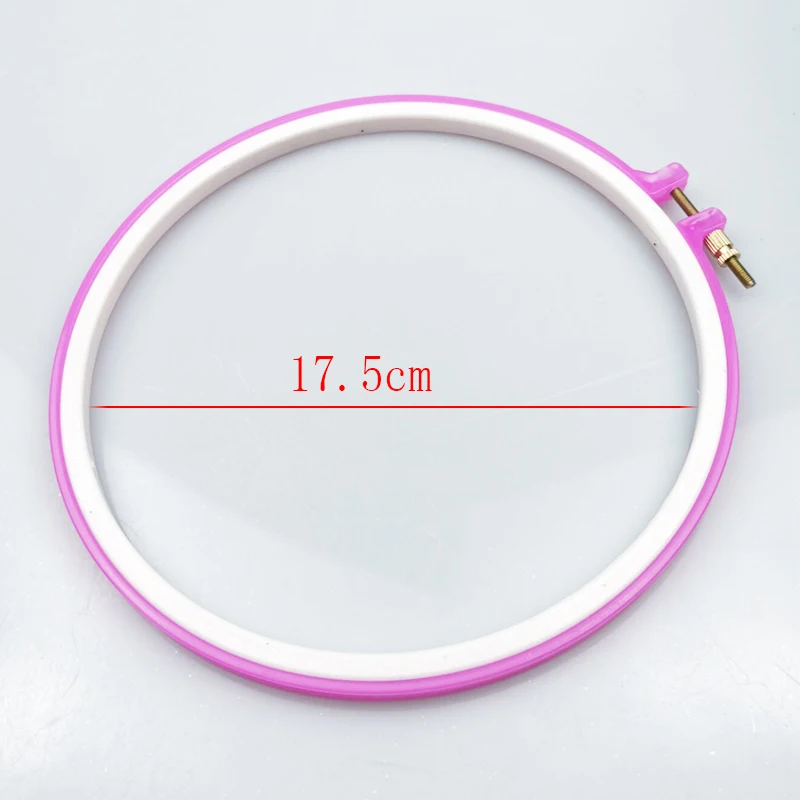 19.5cm inside 17.5cm 8-26 см Пластиковый крестик, регулируемый инструмент для шитья, пластиковая вышивка, крестиком, кольцо, фоторамка, товары для дома, разные цвета - Цвет: 19.5cm inside 17.5cm