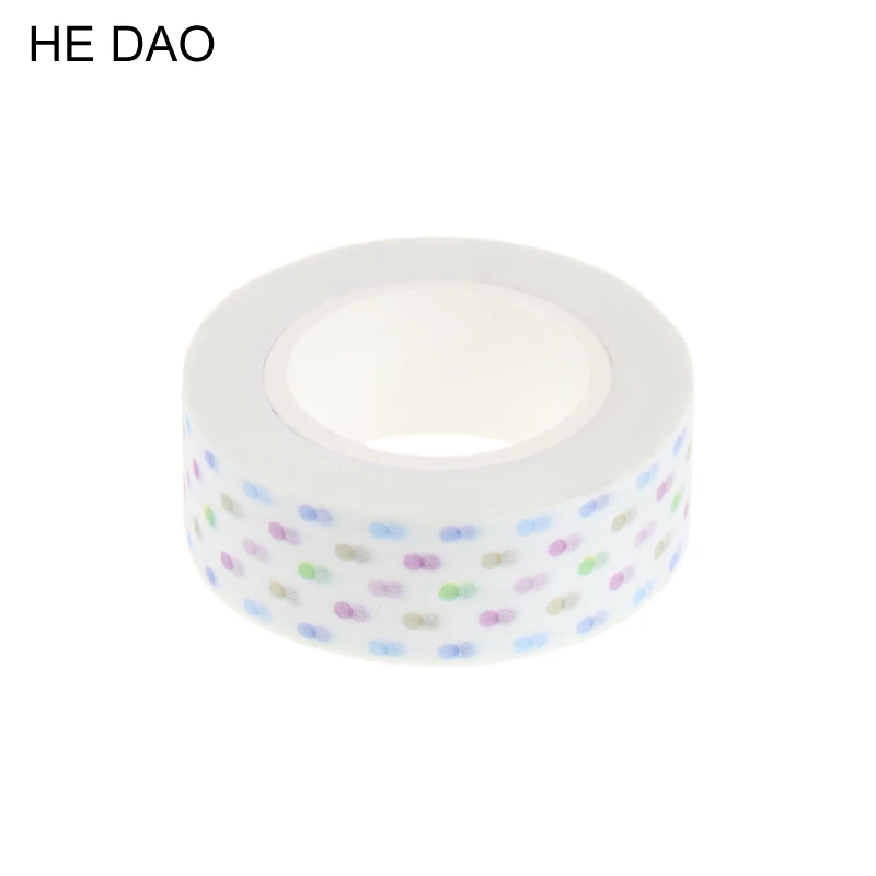 15 мм * 10 м клейкая лента цвет точка набор печати Скрапбукинг DIY ремесло липкий деко