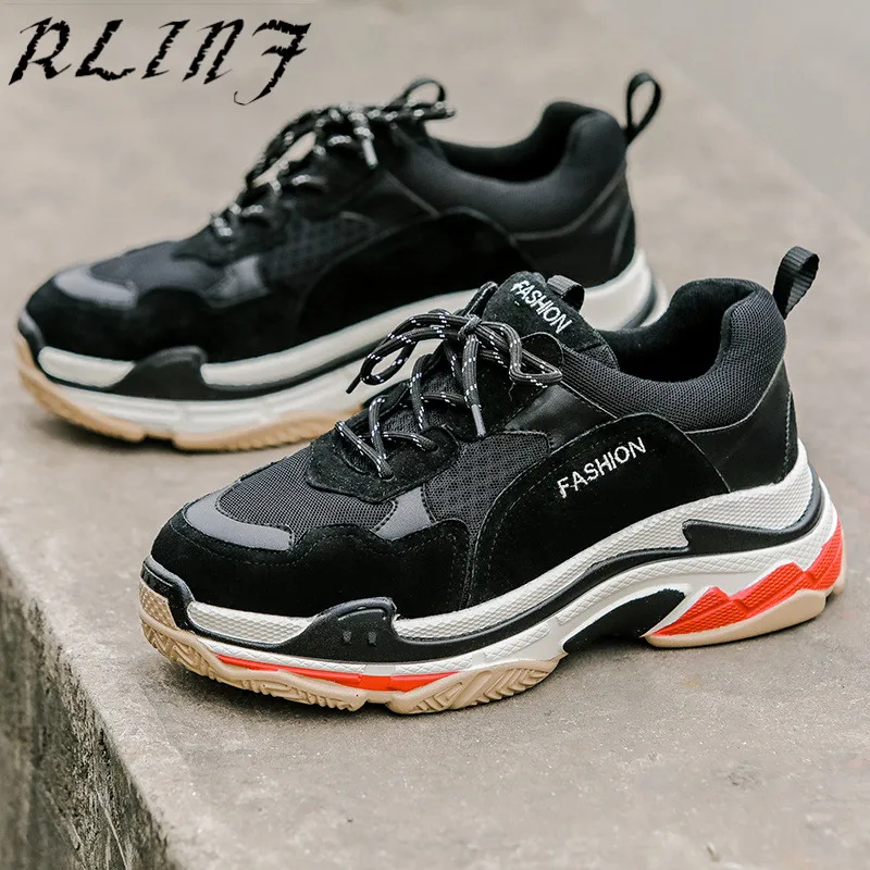 Женские замшевые кроссовки RLINF повседневные из натуральной кожи на платформе