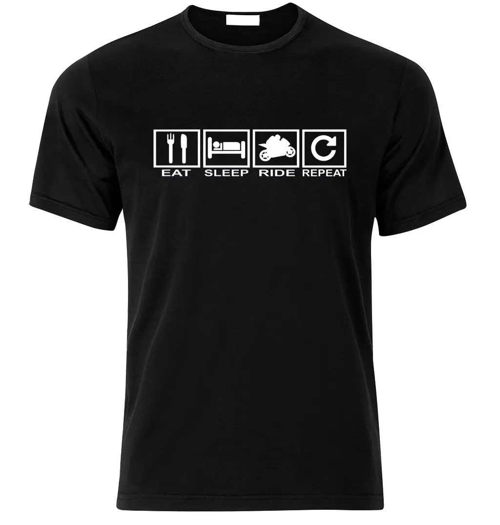 

2019 Hot sale Fashion Eat sleep ride biker Motorrad Fan T Shirt T-SHIRT Tee shirt