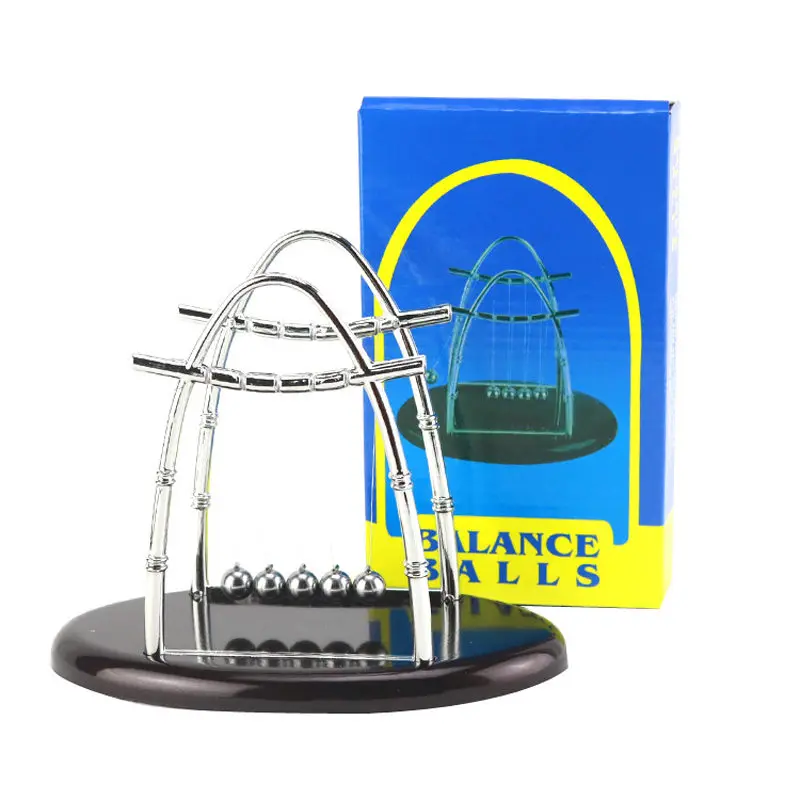 

Early Fun Development Educational Toy Gift Newtons Cradle Steel Bumper Balance Ball Physics Science Pendulum For Desk Decor U3