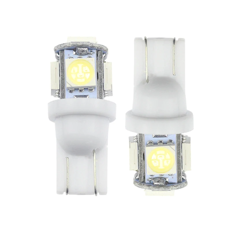 DXZ 1Pcs lampada t10 5050 5 led canbus error red w5w Car Interior Lights Auto Wedge Clearance Lamps License Reading Parking bulb