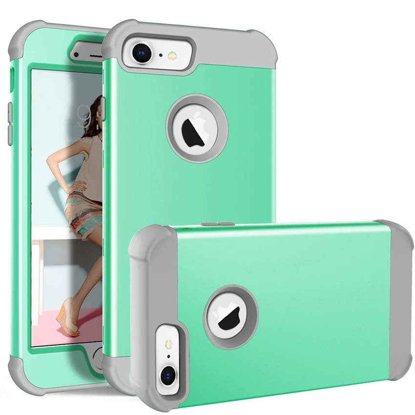 Funelego 3 в 1 PC силиконовый гибридный жесткий резиновый защитный чехол для iPhone 6/6sp 7p 8