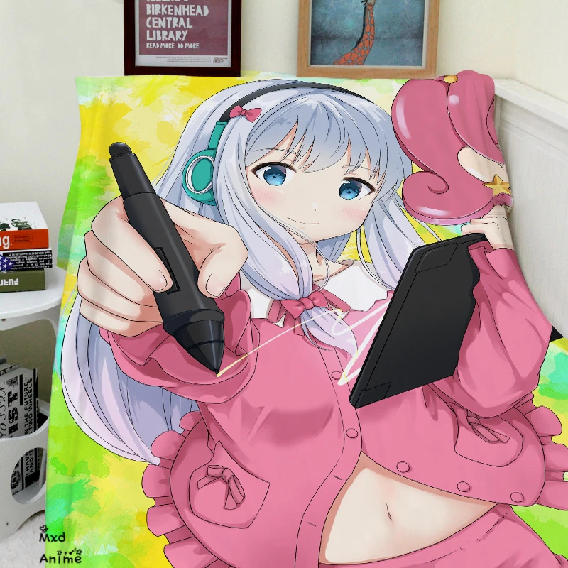 Японское аниме &quoteromanga Sensei&quot Izumi Sagiri мягкое Фланелевое Флисовое одеяло