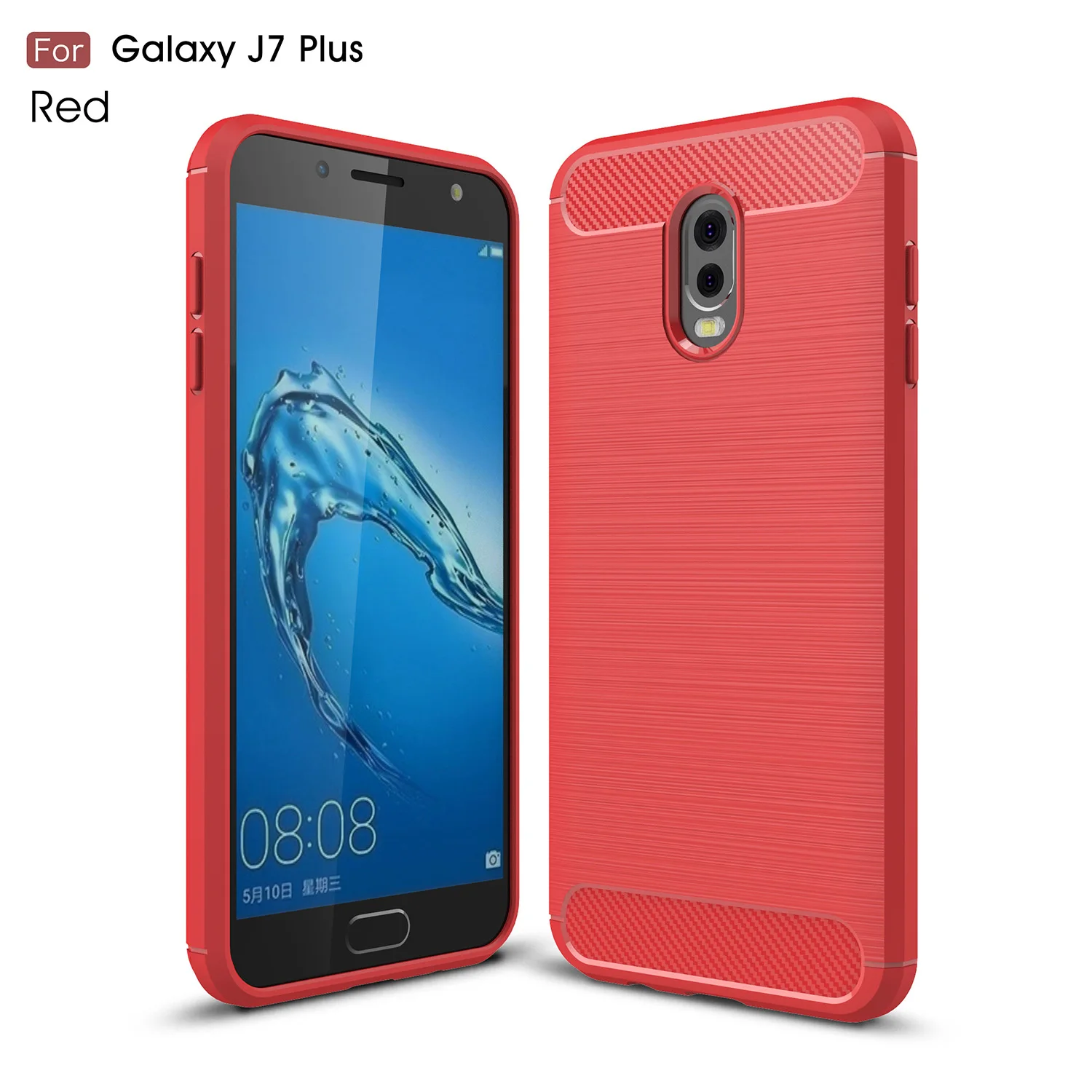 Чехлы для samsung Galaxy J7 + C710 SM C710F/DS C7100 5 дюймов силиконовая тонкая сумка телефона plus