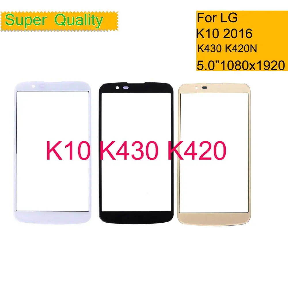 10 шт./лот для LG K10 K410F M2 K430T K420N K430DS сенсорный экран передняя стеклянная панель