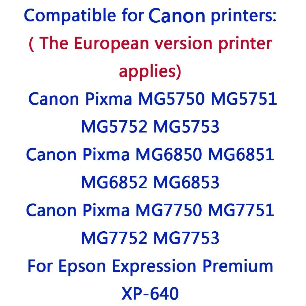 Canon PIXMA MG5750 MG5751 MG5752 MG5753 MG6850 MG6851 MG6852 MG6853