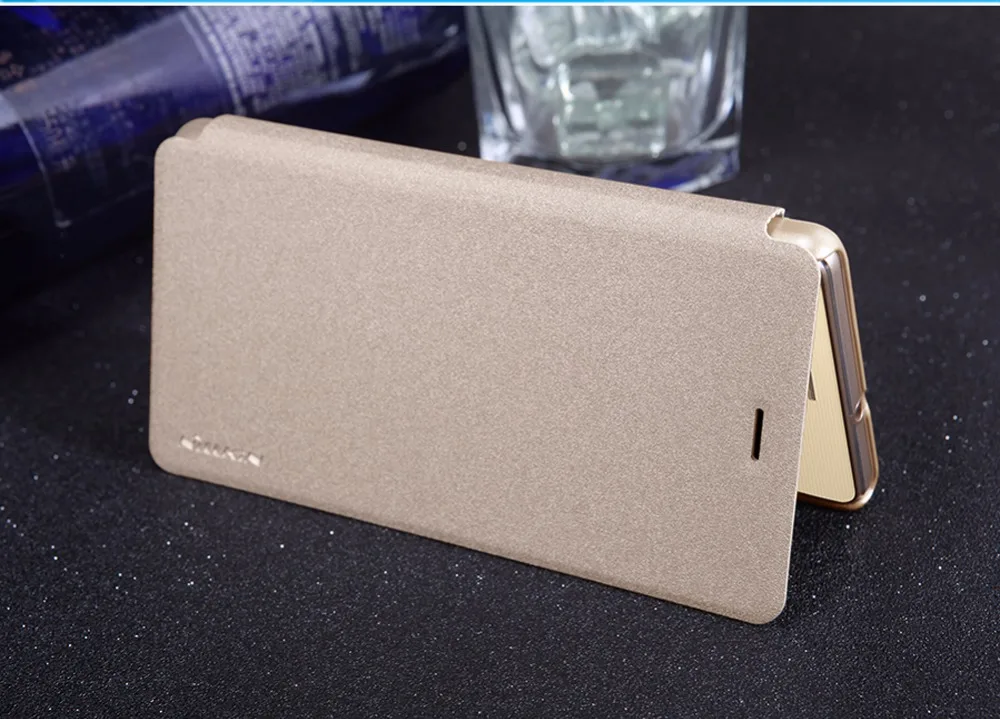 Чехол NILLKIN для Huawei Ascend P9 Lite Сверхтонкий кожаный чехол книжка с блестками в