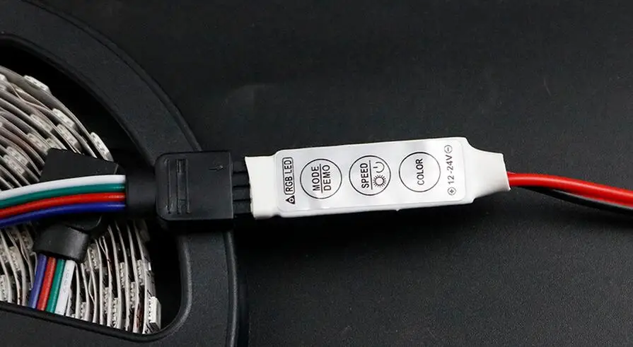 Бесплатная доставка 5 шт. 12 в пост. Тока Мини 3 клавиши RGB Led контроллер диммер для SMD