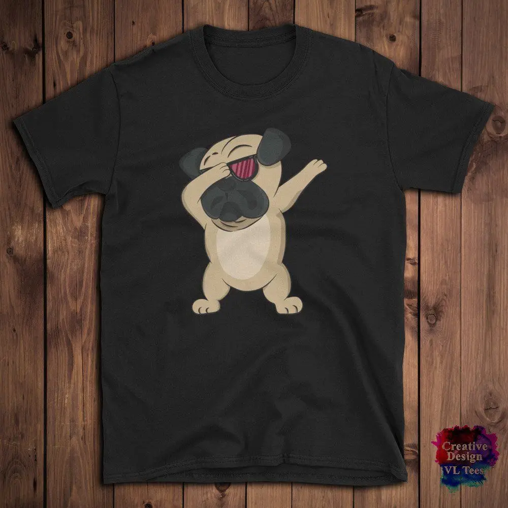 Забавная Мужская рубашка Dabbing с рисунком мопса лучшая идея для подарка мужские