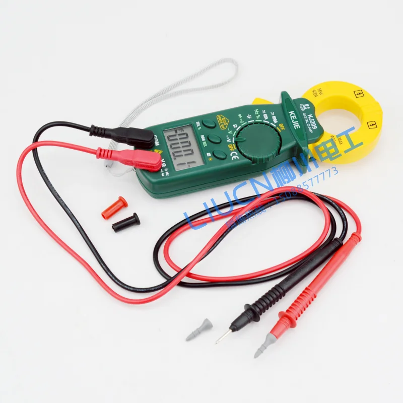 

KJ209 DC AC цифровой клещи портативный карманный зажим ammeters мультиметр