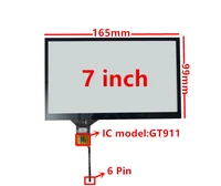 7 inch 165mm99mm gt911 capacitive touch digitizer car dvd navigation touch screen panel glass