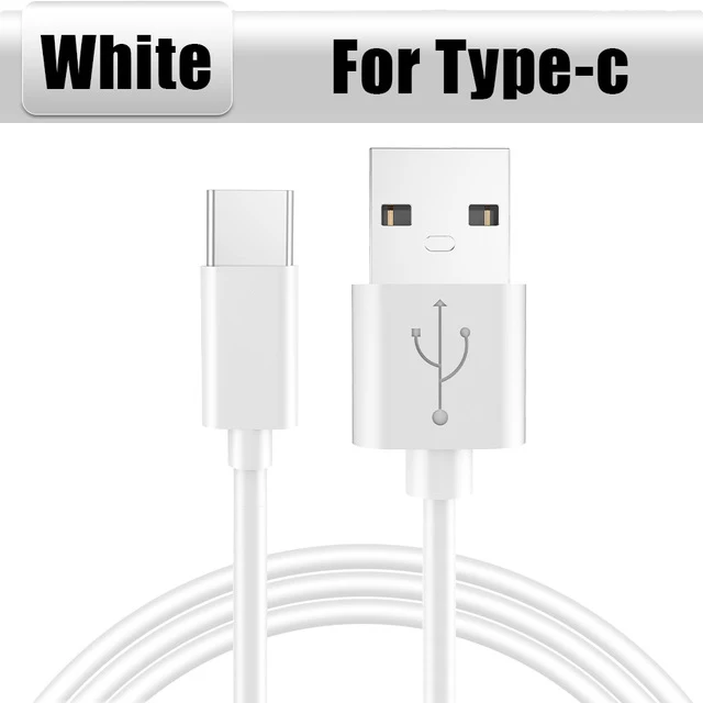 Белый ROCK USB C кабель для samsung Galaxy S9 USB кабель для быстрой зарядки типа C кабель для передачи данных для Xiaomi mi6 Oneplus 6 USB-C кабель - Цвет: Белый