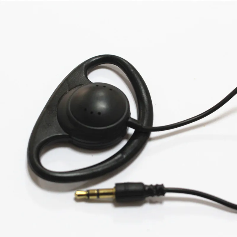 Linhuipad 500Pcs Soft Hook Earphone 1-bud Stereo Earpiece D shape earphones for Tour Guide System Metting Two way radio | Электроника