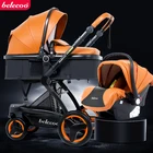Belecoo 3 в 1 детская коляска, портативная тележка с высоким ландшафтом, детская тележка, может сидеть и складывать двойную противоударную тележку.