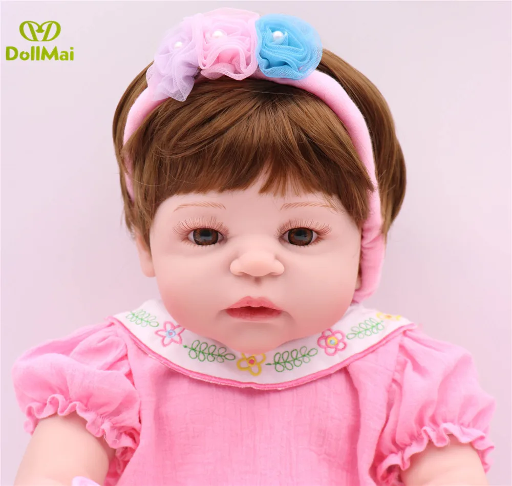 bebes reborn com corpo de silicone menina55cm real full baby girl dolls toys for child gift | Игрушки и хобби