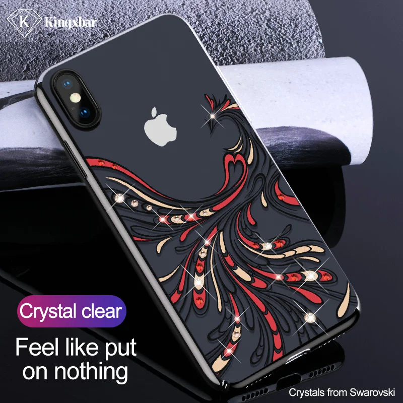 KINGXBAR крышка для iPhone Xs Роскошный прозрачный футляр Max случае кристаллами от Swarovski