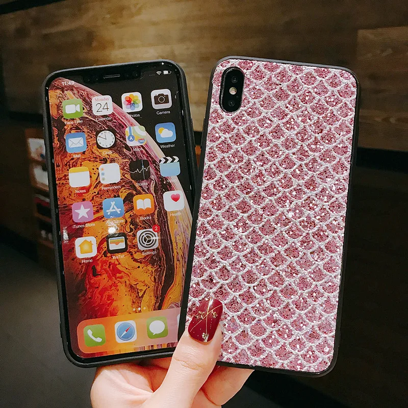 Рыбья чешуя чехол на мобильный телефон для samsung Galaxy S9 плюс S10 Lite S10E Крышка A7 2018 A10 A20