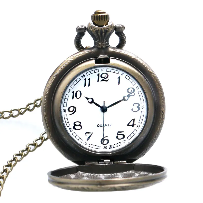 Дизайнерские бронзовые кварцевые карманные часы с кроликом среднего размера и