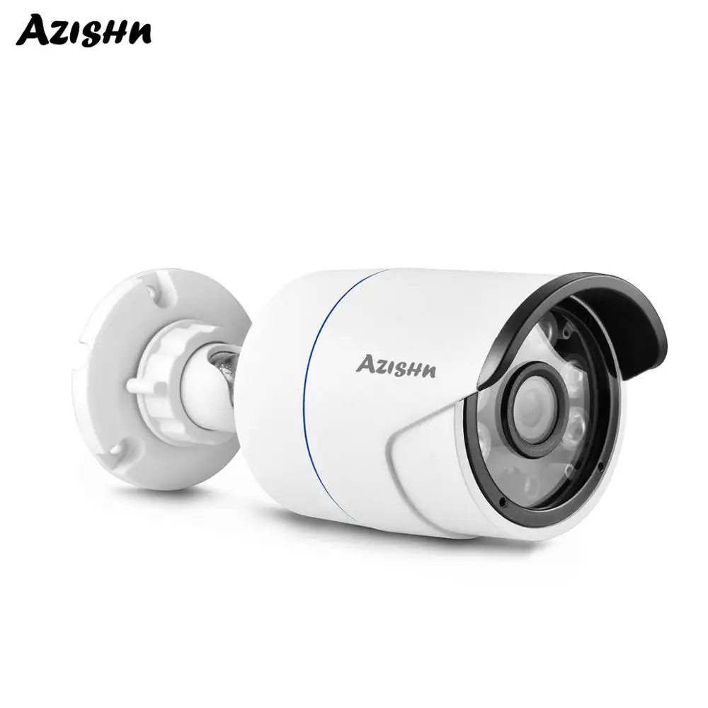 AZISHN 5MP IP камера безопасности металлическая Водонепроницаемая H.265 SONY IMX335 сенсор